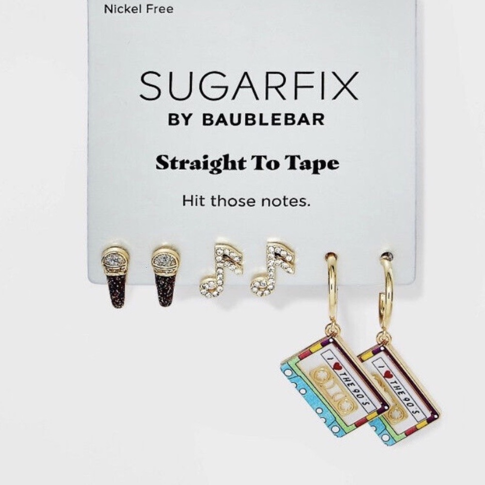 SUGARFIX by BaubleBar - Musical Earring Set  3/$15